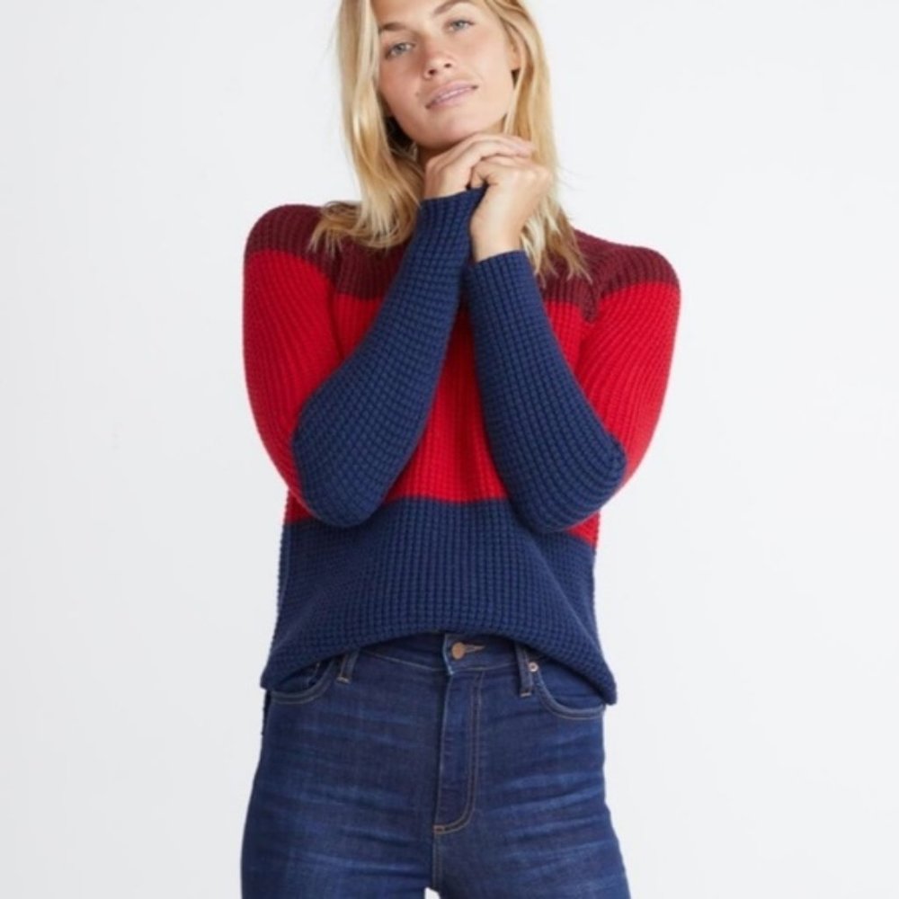 Marine Layer Color Block Knit Sweater